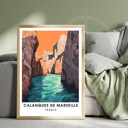 Affiche france  | Impression france | Calanques de Marseille