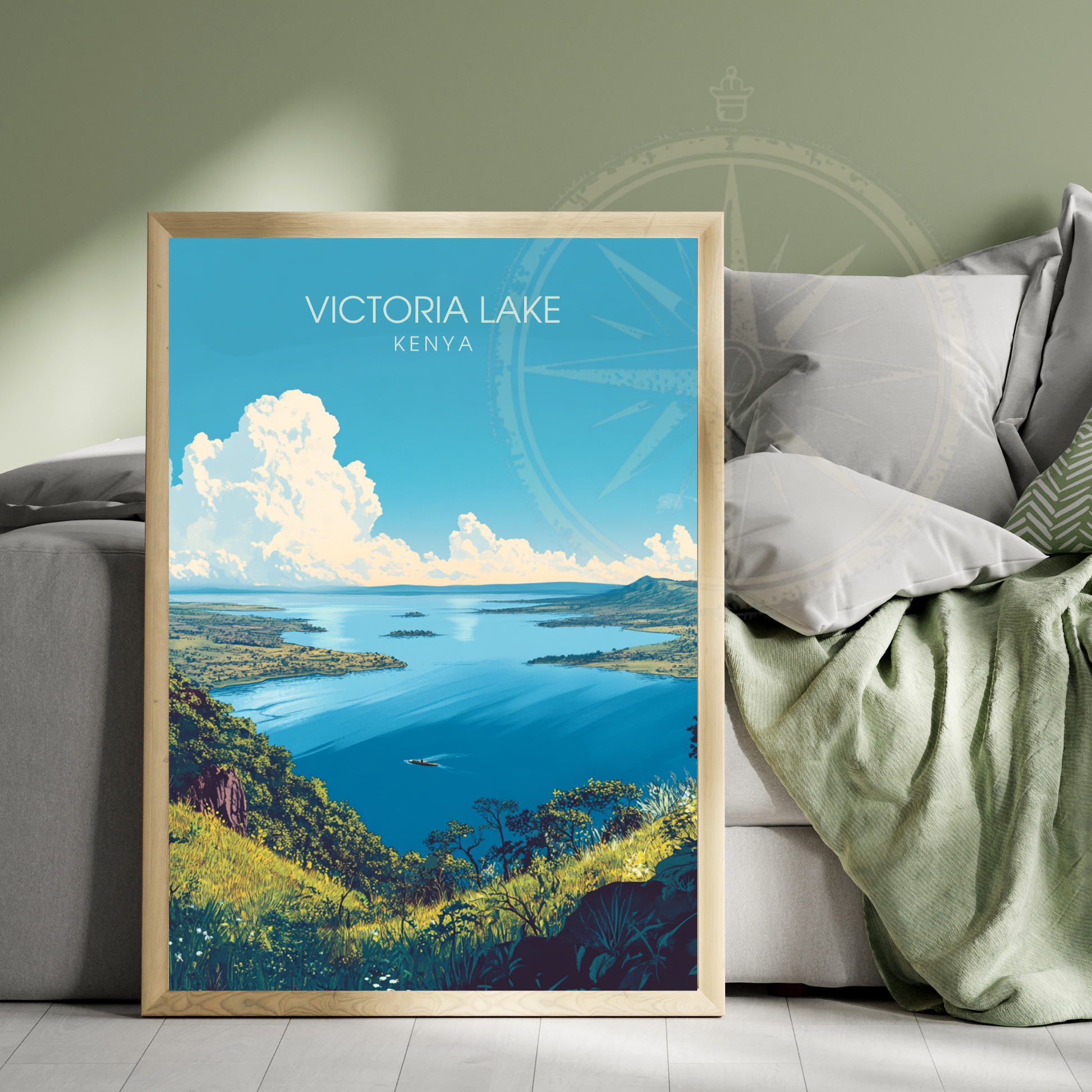 Affiche Lac Victoria | Poster de voyage Kenya | Affiche Lac