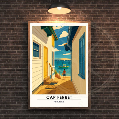 Affiche Cap Ferret | Poster Cap Ferret | Affiche de voyage France 
