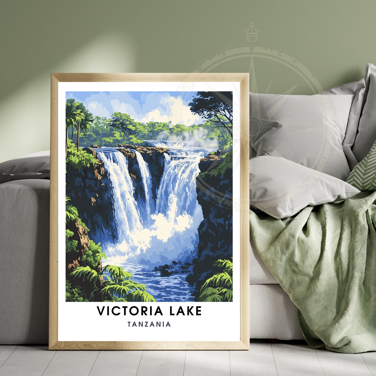 Affiche Lac Victoria | Poster de voyage Tanzanie | Affiche Lac