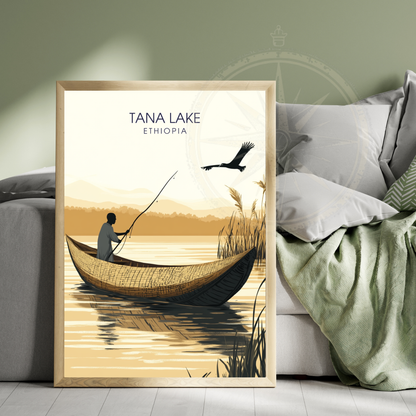 Affiche Lac Tana | Poster Éthiopie | Affiche Lac