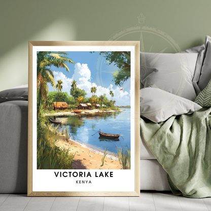 Affiche Lac Victoria | Impression Kenya | Affiche Lac