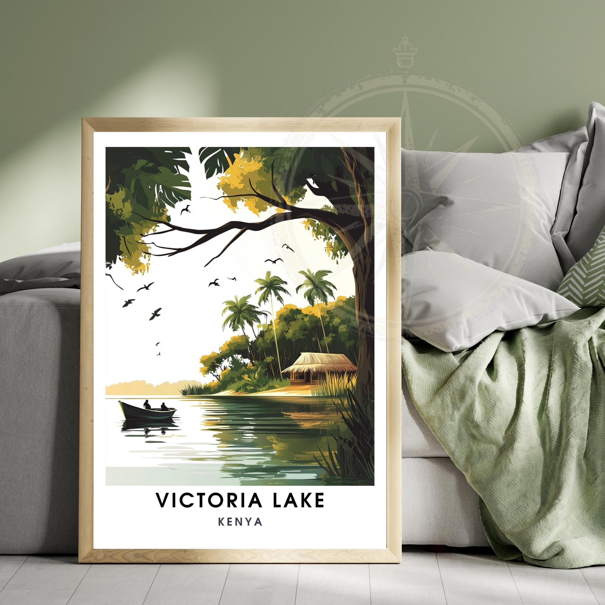Affiche Lac Victoria | Impression de voyage Kenya | Affiche Lac
