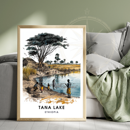 Affiche Lac Tana | Impression Éthiopie | Affiche Lac