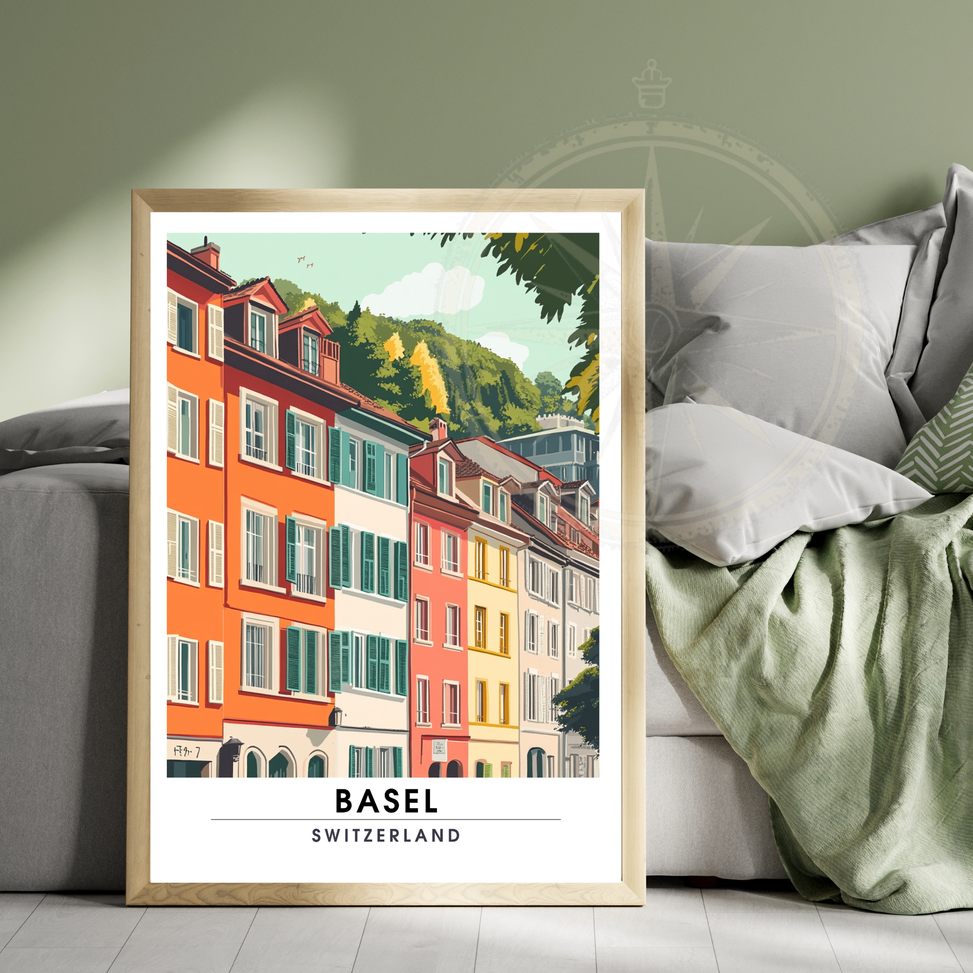 Affiche Bâle | Poster de voyage Suisse | Affiche Suisse