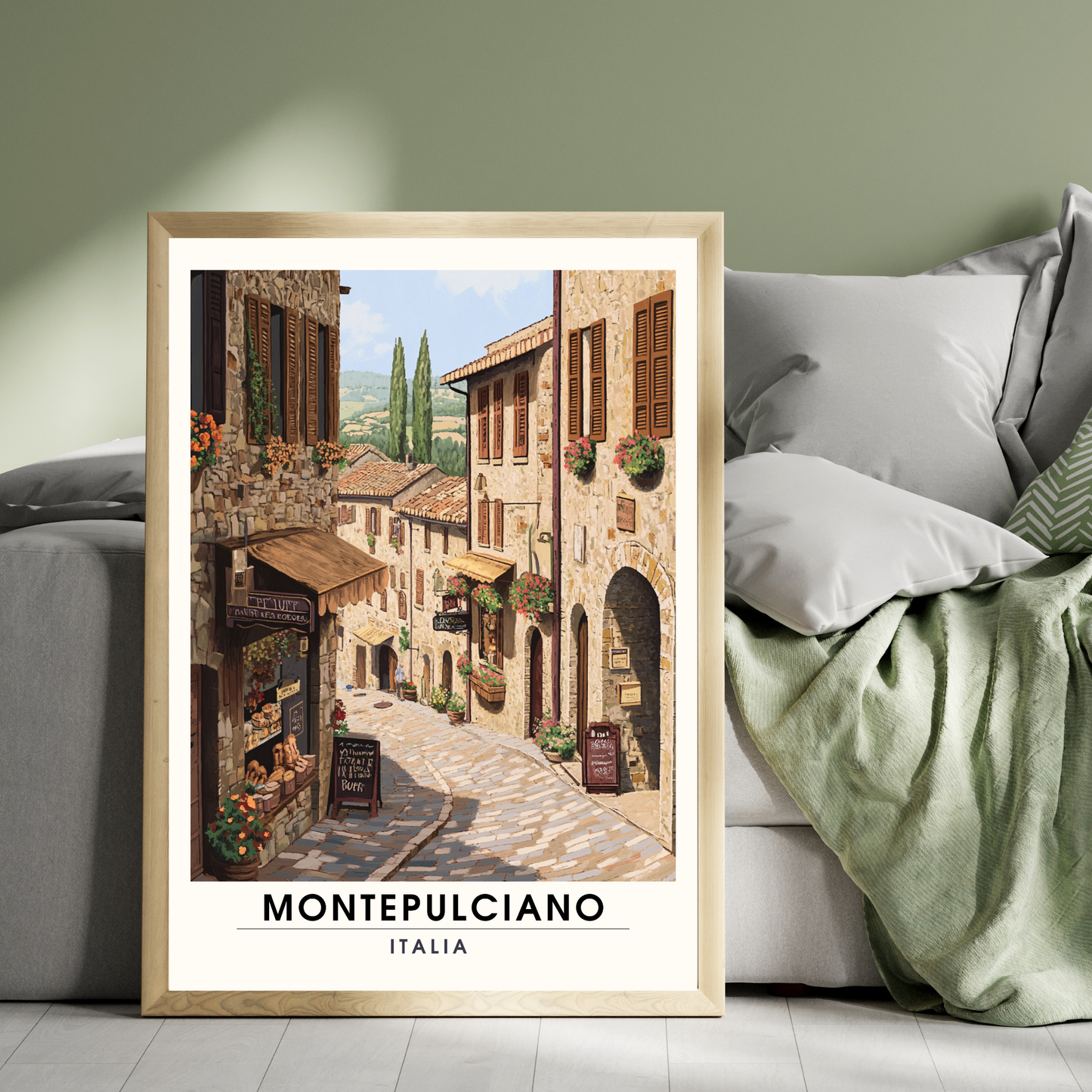 Affiche Montepulciano | Impression Montepulciano, Italie | Impression de voyage Italie