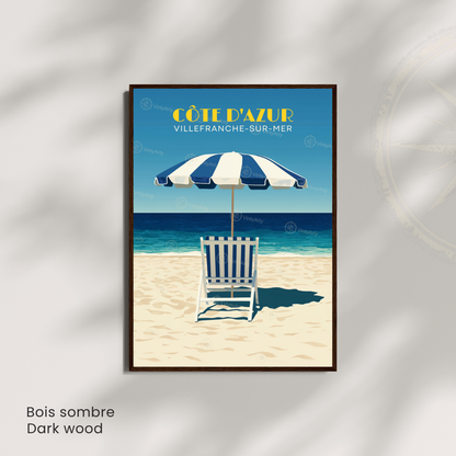 Affiche Villefranche-sur-Mer | Impression Murale France | Affiche Côte d'Azur