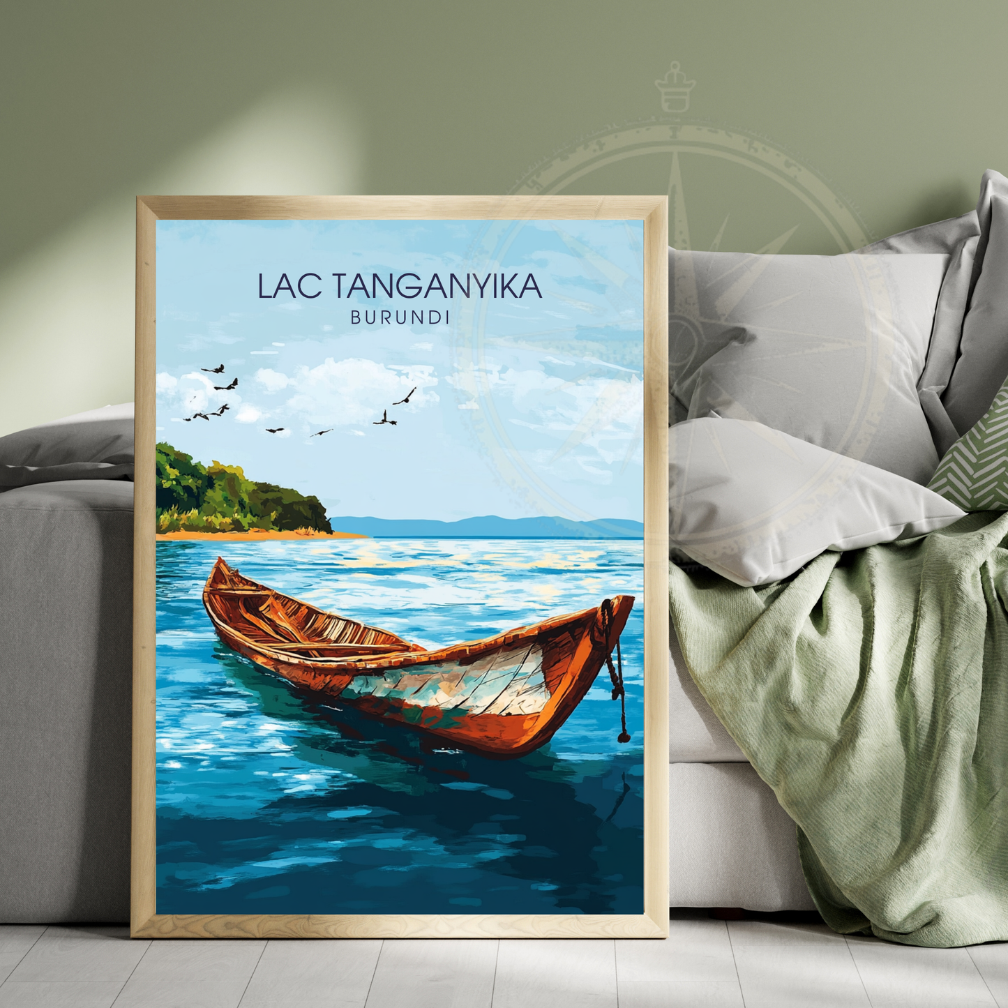 Affiche Lac Tanganyika | Poster Burundi | Affiche Lac