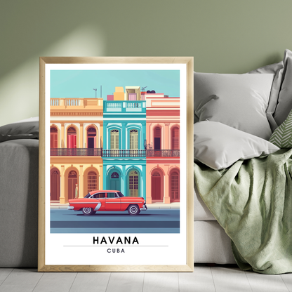 Affiche Havana | Poster décoratif Cuba | Affiche Cuba