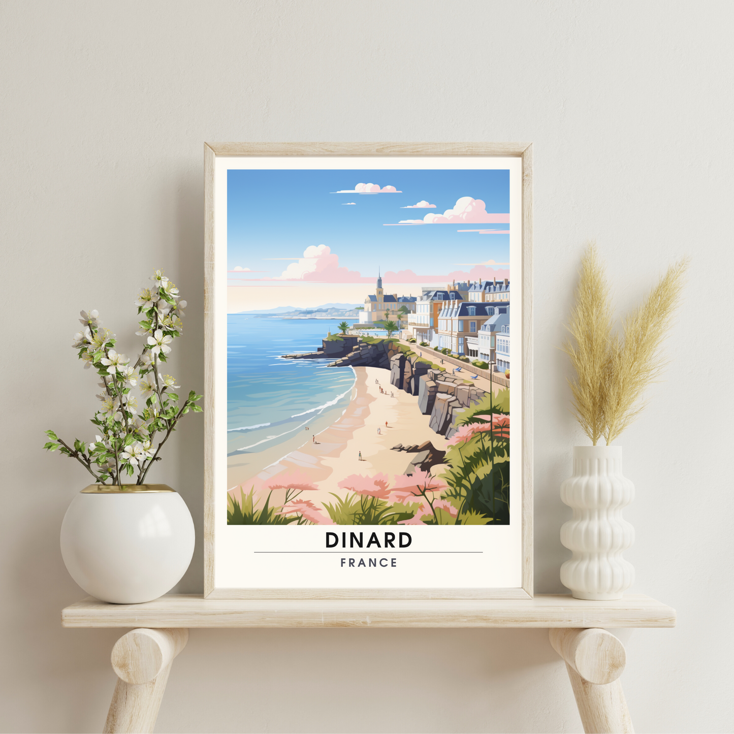 Affiche Dinard , impression de voyage Dinard , Affiche France, affiche de voyage Dinard, Bretagne