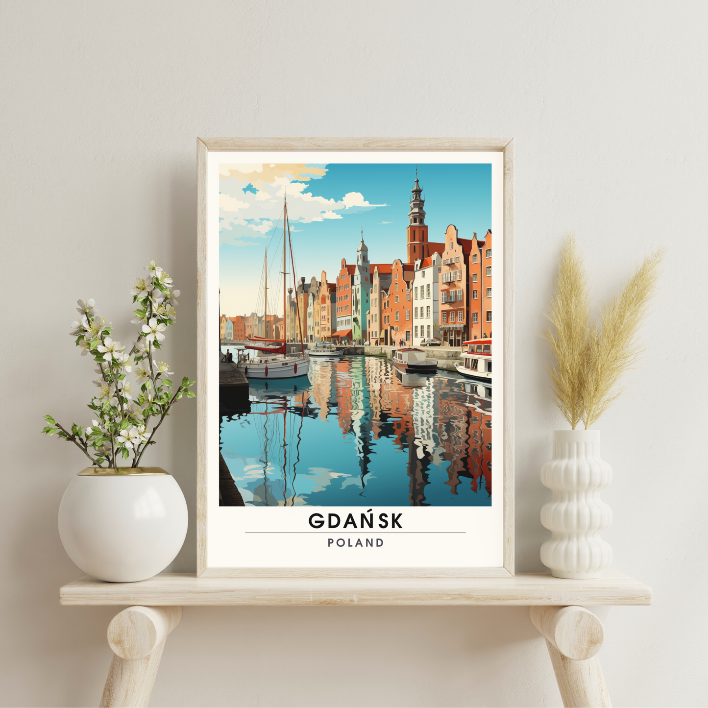 Affiche Gdańsk, Pologne | impression de voyage Gdańsk | Impression Gdańsk