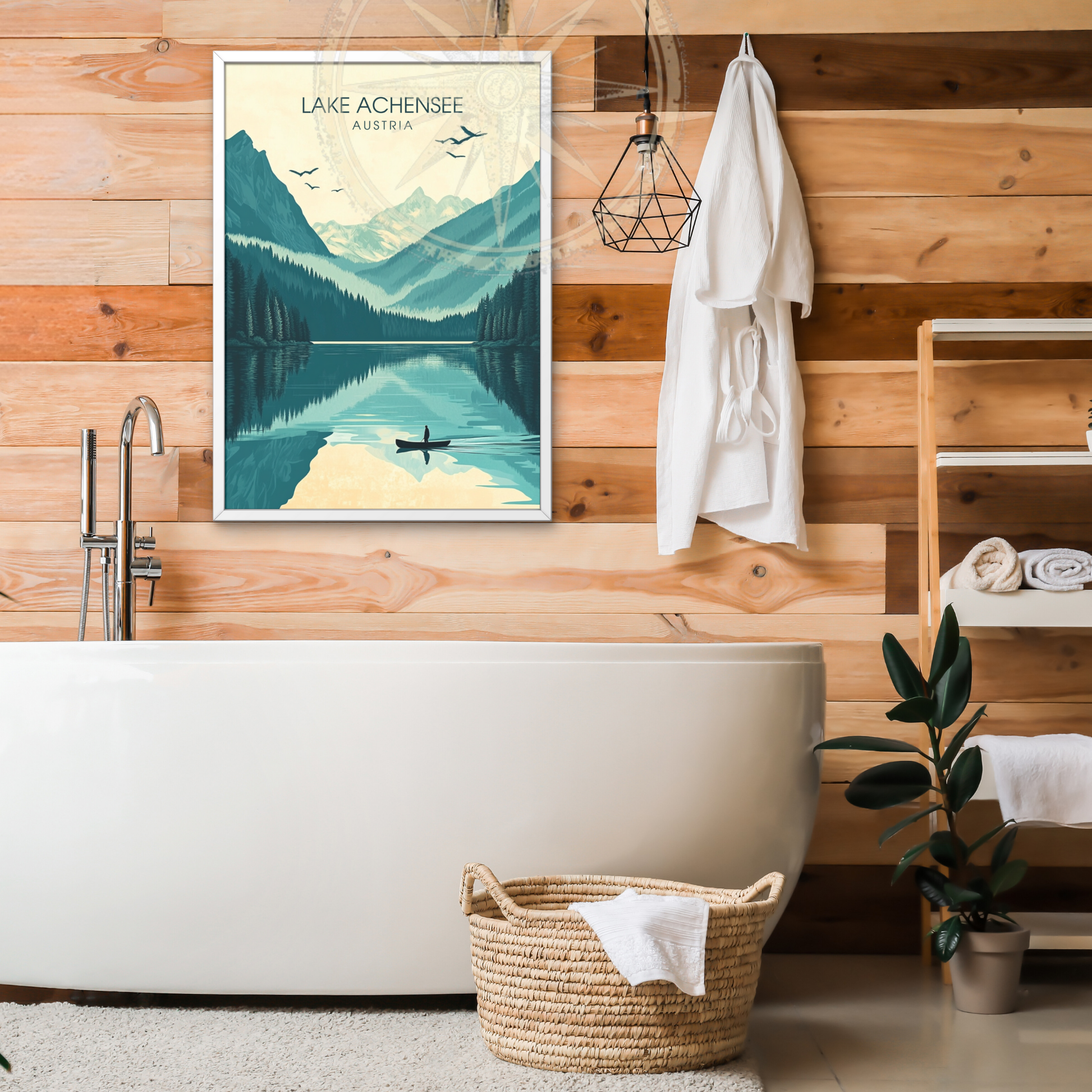 Affiche Lac Achensee  | Poster de voyage Autriche | Affiche Lac
