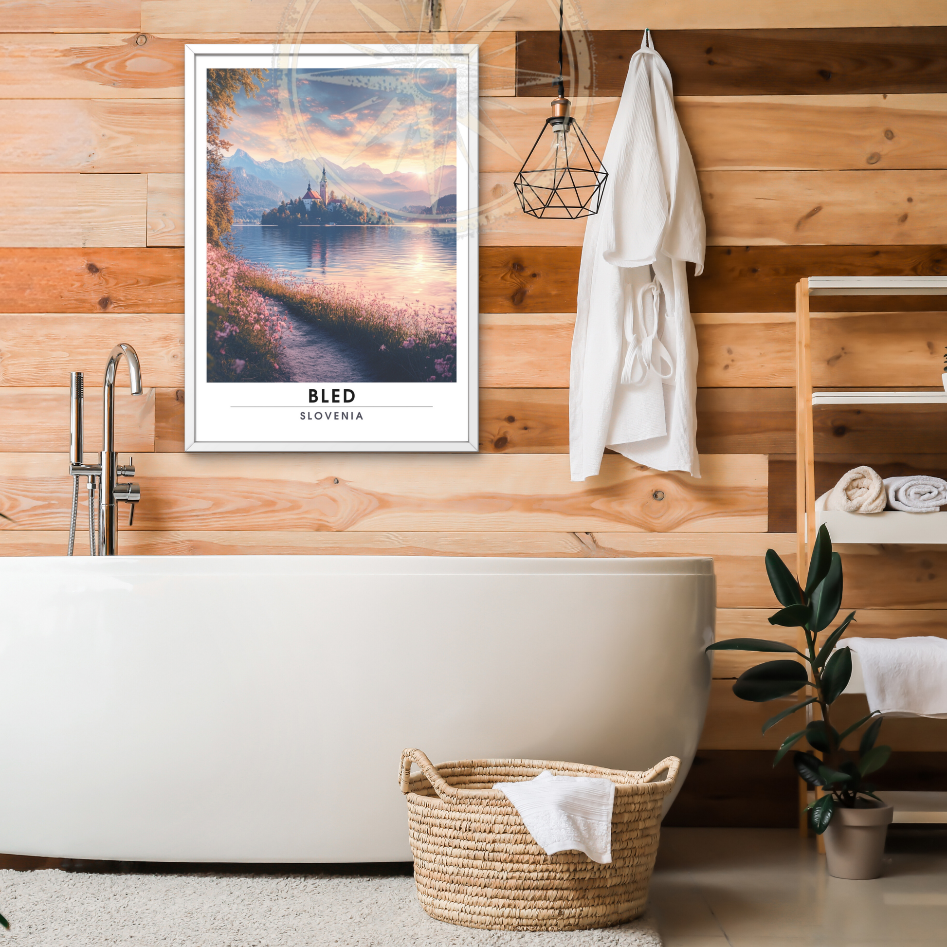 Affiche Bled | Impression de voyage Slovénie | Affiche Slovénie