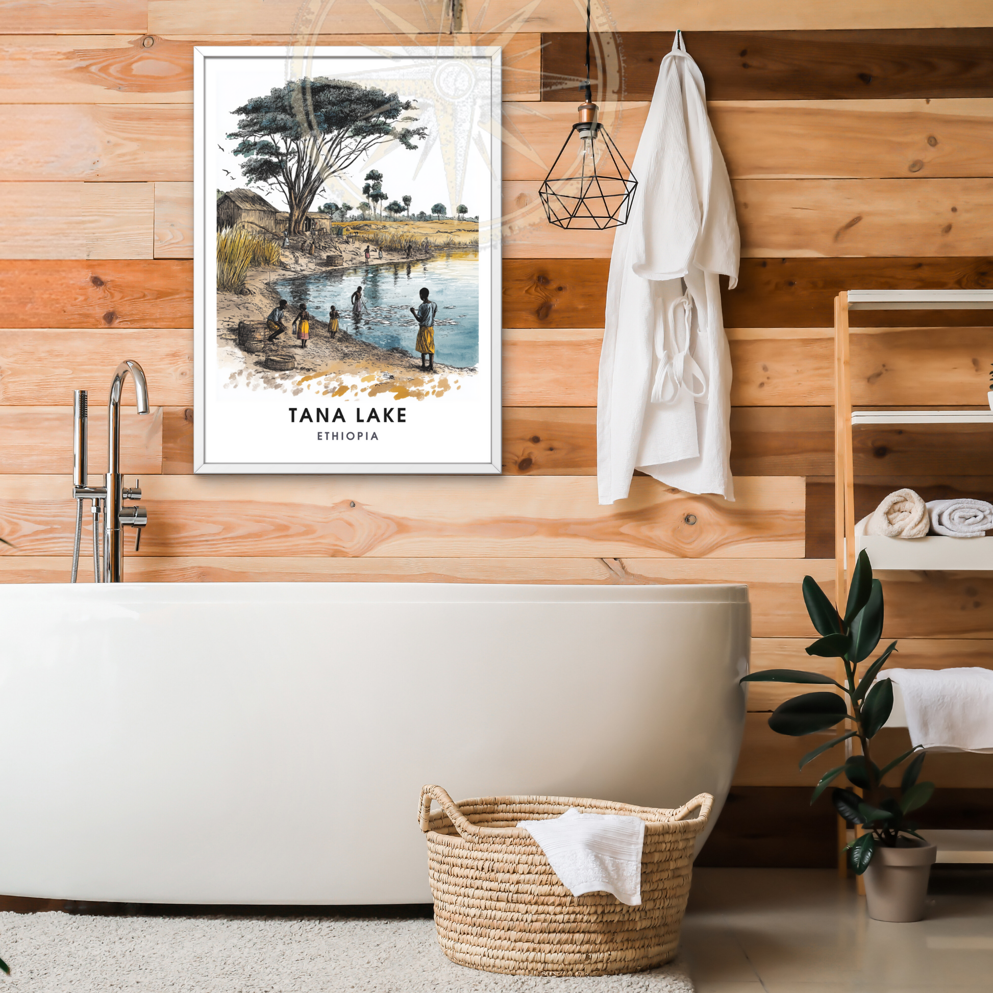 Affiche Lac Tana | Impression Éthiopie | Affiche Lac