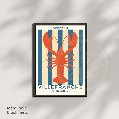 Affiche Villefranche-sur-Mer | Art mural France | Affiche Côte d'Azur