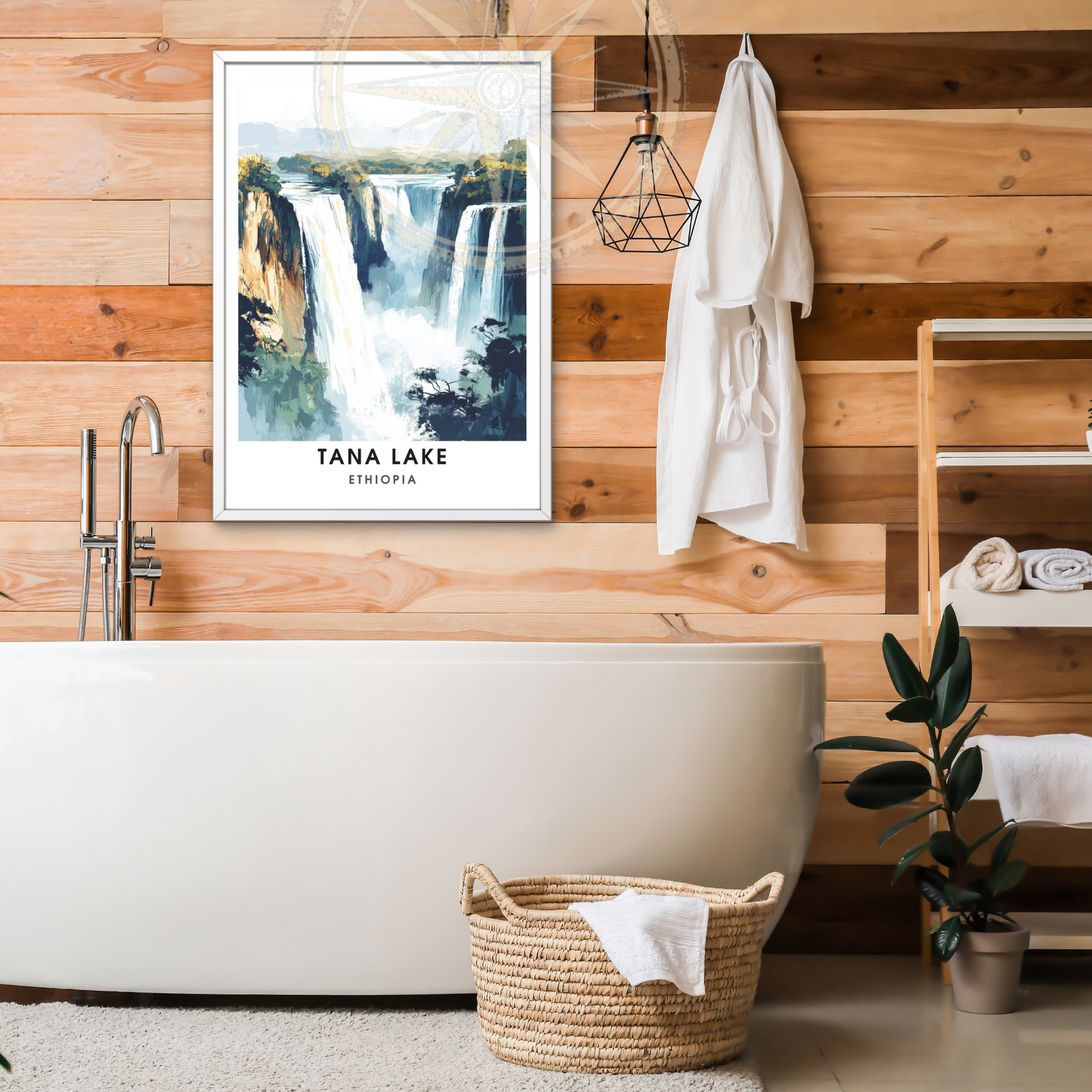 Affiche Lac Tana | Impression de voyage Éthiopie | Affiche Lac