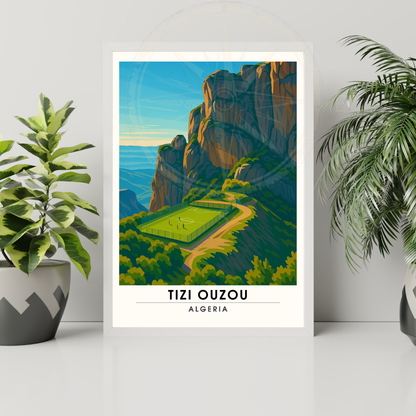 Affiche Tizi Ouzou | impression de voyage Tizi Ouzou | Affiche Kabylie | Algérie