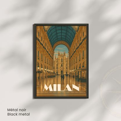 Affiche Milan | Poster de voyage Cathédrale de Milan | Affiche Milan