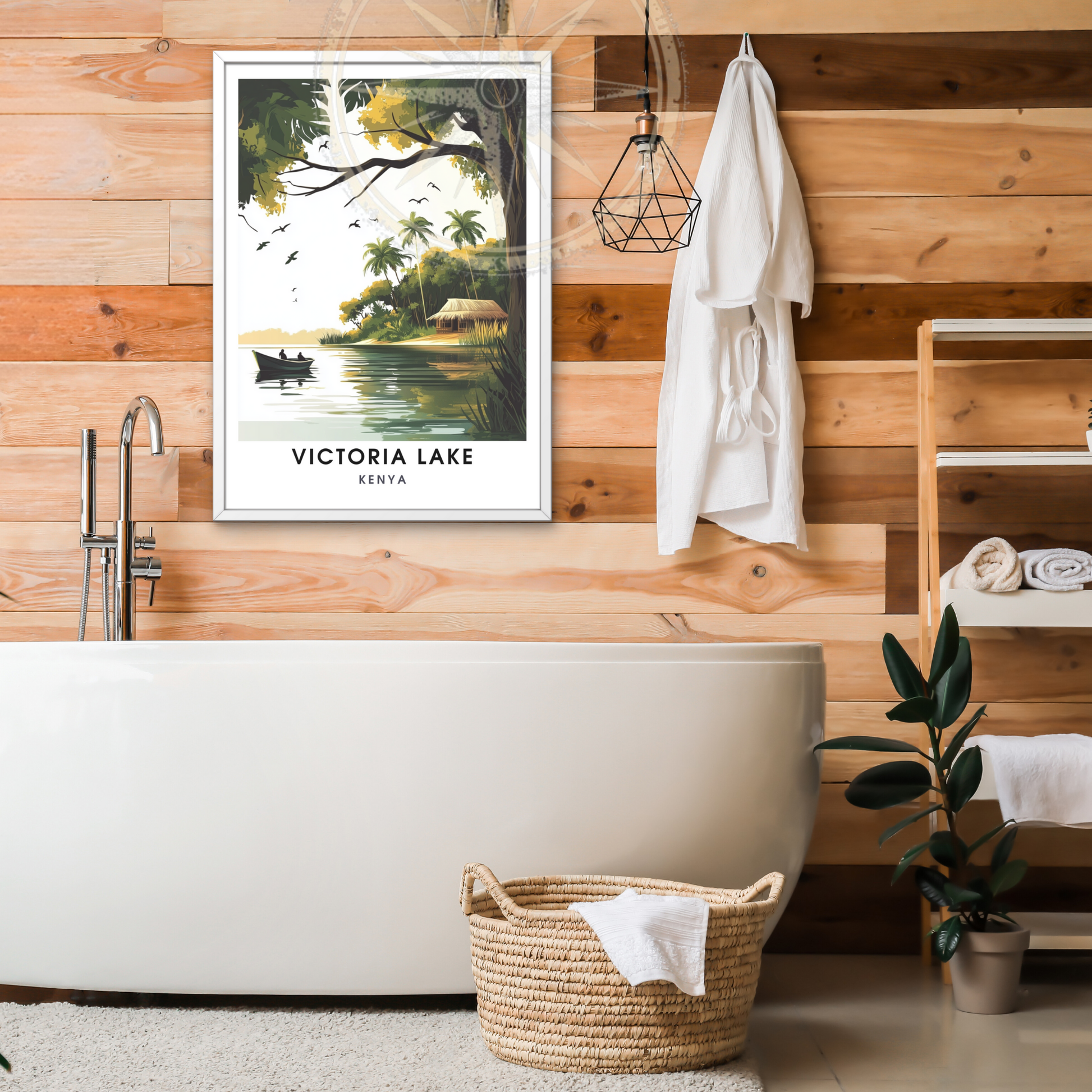Affiche Lac Victoria | Impression de voyage Kenya | Affiche Lac