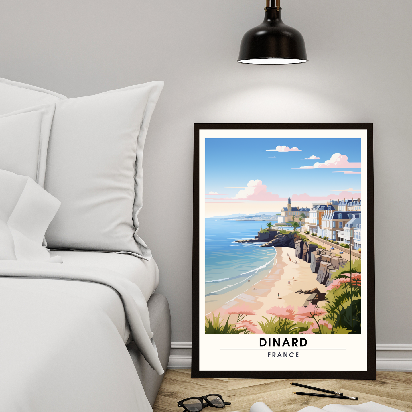 Affiche Dinard , impression de voyage Dinard , Affiche France, affiche de voyage Dinard, Bretagne