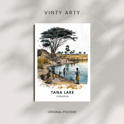 Affiche Lac Tana | Impression Éthiopie | Affiche Lac
