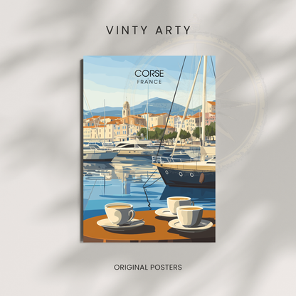 Affiche Corse | Poster de voyage Corse | Affiche France 