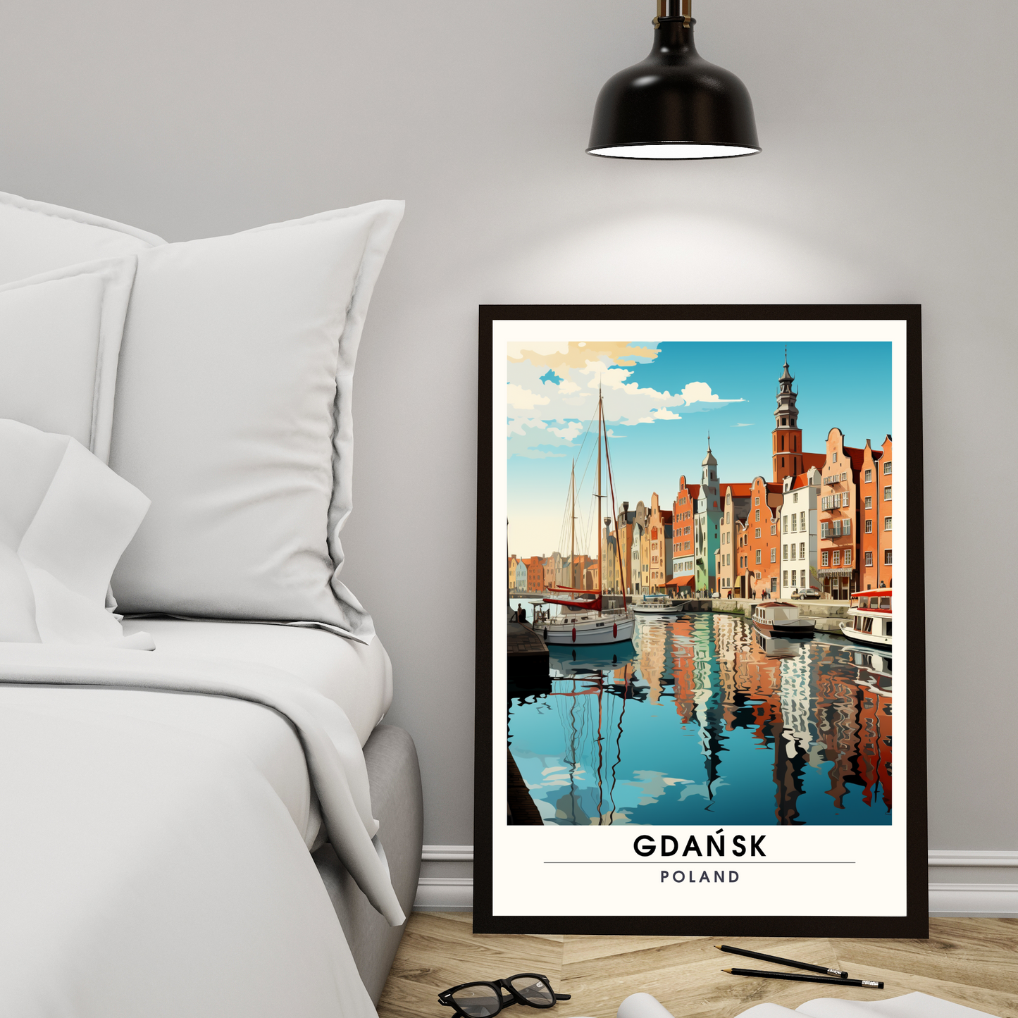 Affiche Gdańsk, Pologne | impression de voyage Gdańsk | Impression Gdańsk