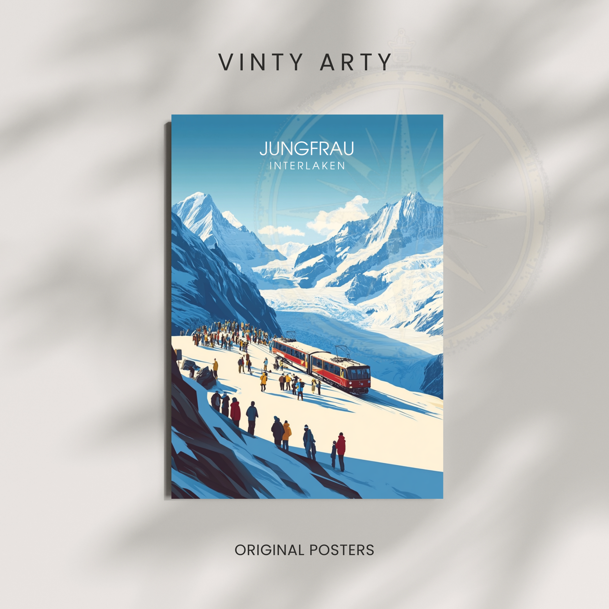 Affiche Jungfrau Interlaken | Impression de voyage Suisse | Affiche Suisse