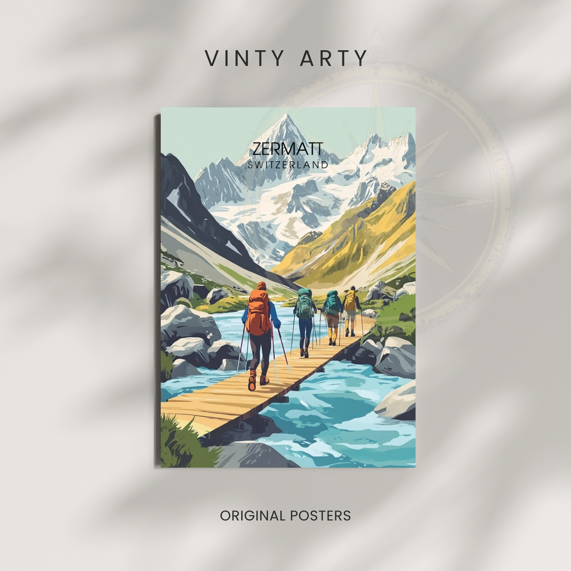 Affiche Zermatt | Impression de voyage Suisse | Affiche Suisse