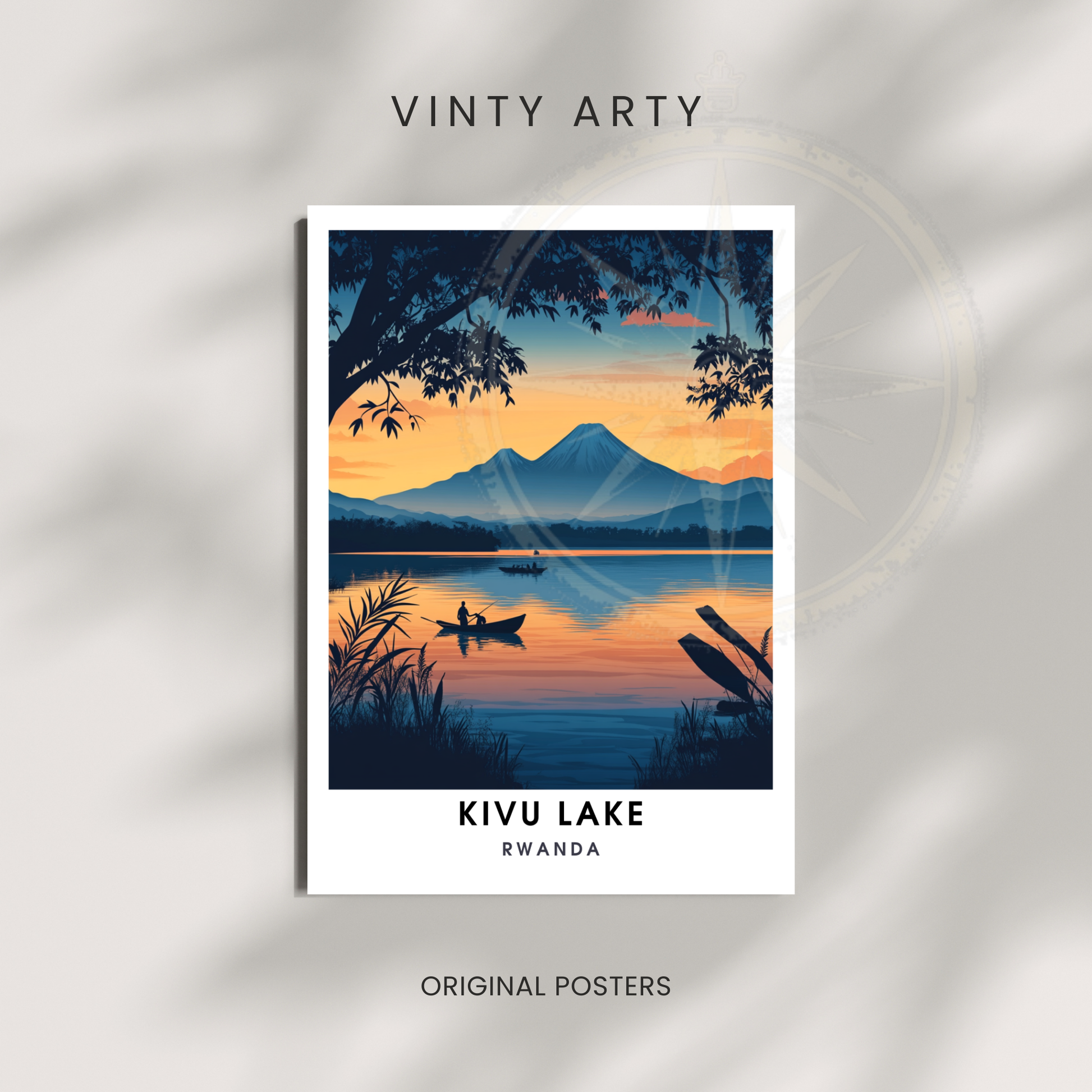 Affiche Kivu Lac | Poster Congo | Affiche Lac