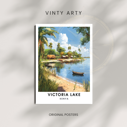 Affiche Lac Victoria | Impression Kenya | Affiche Lac
