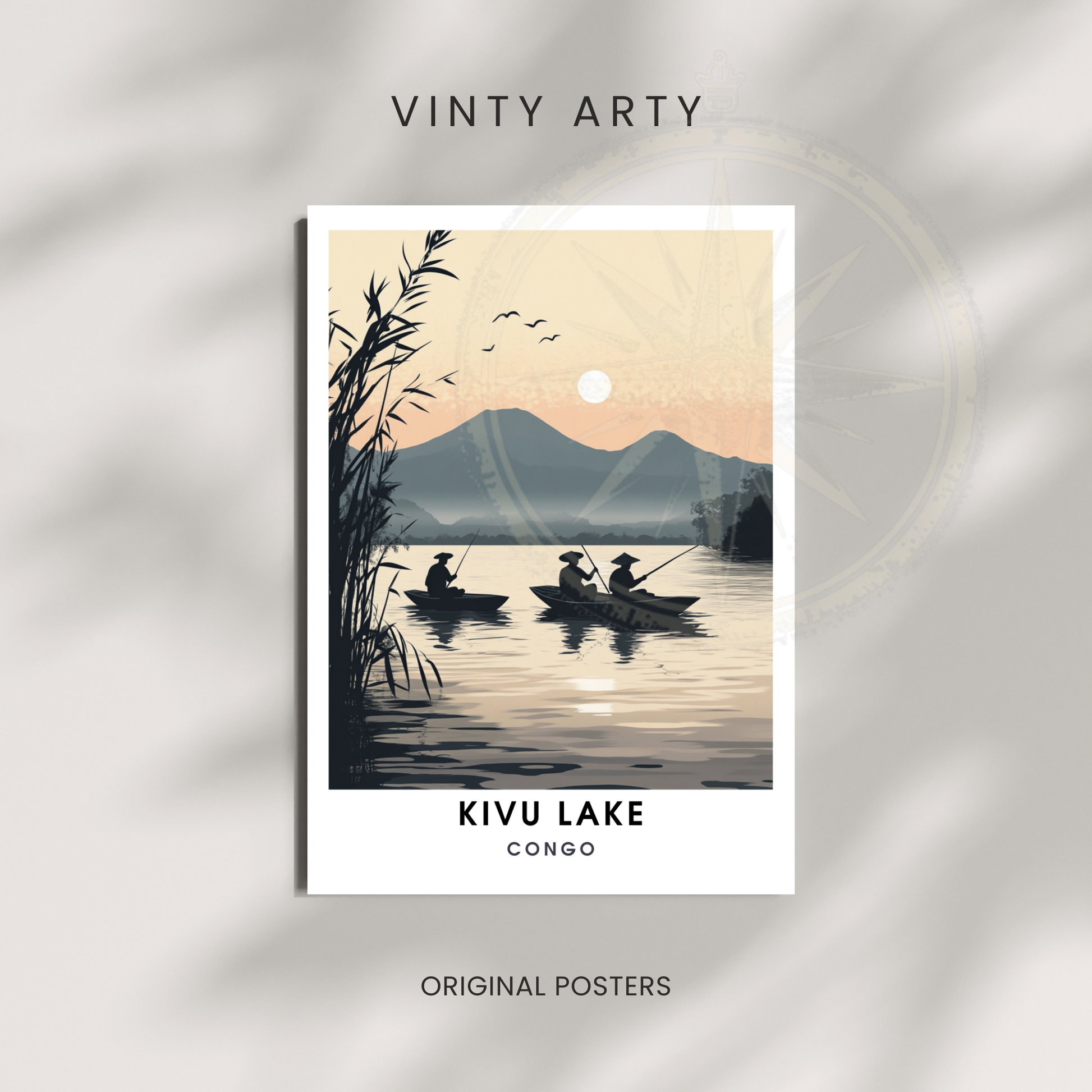 Affiche Kivu Lac | Impression  Congo | Affiche Lac