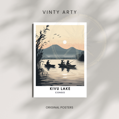 Affiche Kivu Lac | Impression  Congo | Affiche Lac