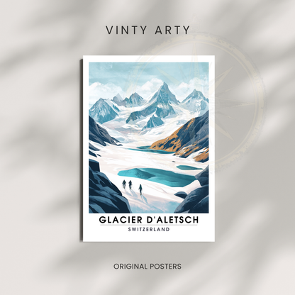 Affiche Glacier d'Aletsch | Poster Suisse | Affiche Suisse