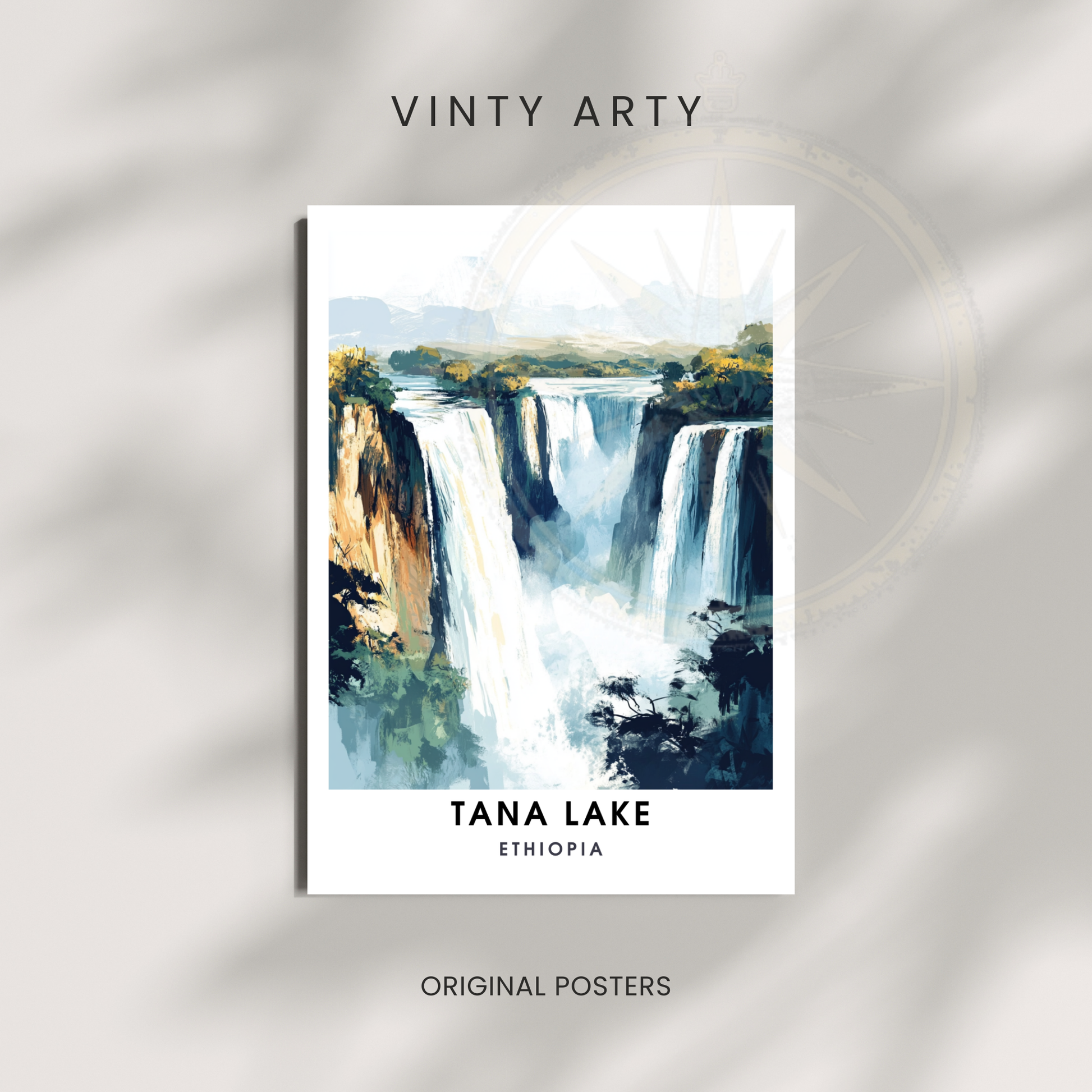 Affiche Lac Tana | Impression de voyage Éthiopie | Affiche Lac