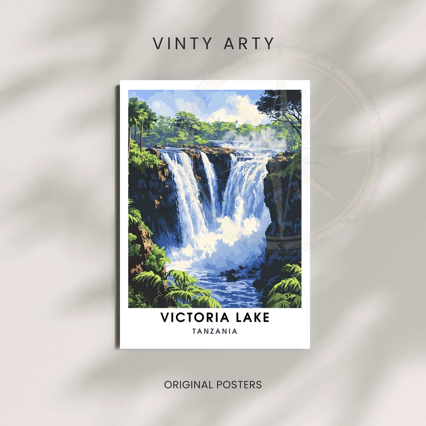 Affiche Lac Victoria | Poster de voyage Tanzanie | Affiche Lac
