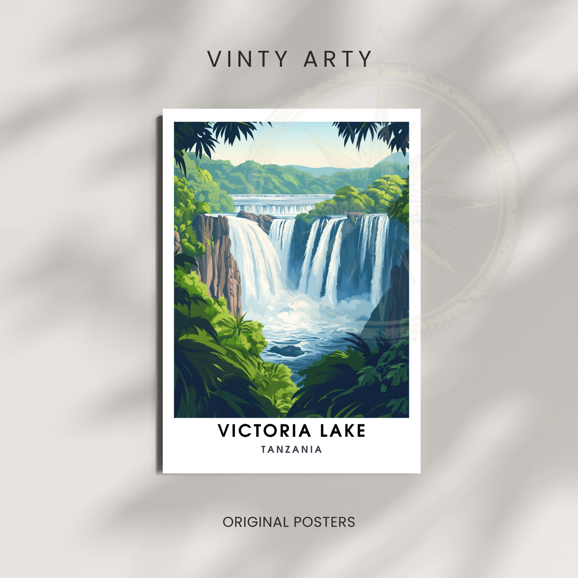 Affiche Lac Victoria | Poster Tanzanie | Affiche Lac
