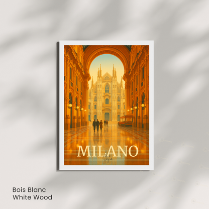 Affiche Milan | Impression de voyage Cathédrale de Milan | Affiche Milan