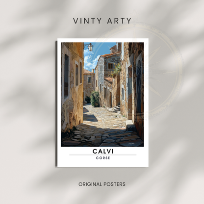 Affiche Calvi | Impression de voyage Corse | Affiche Corse