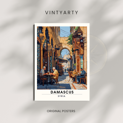 Affiche de voyage Damas | Poster Damas | Affiche Syrie