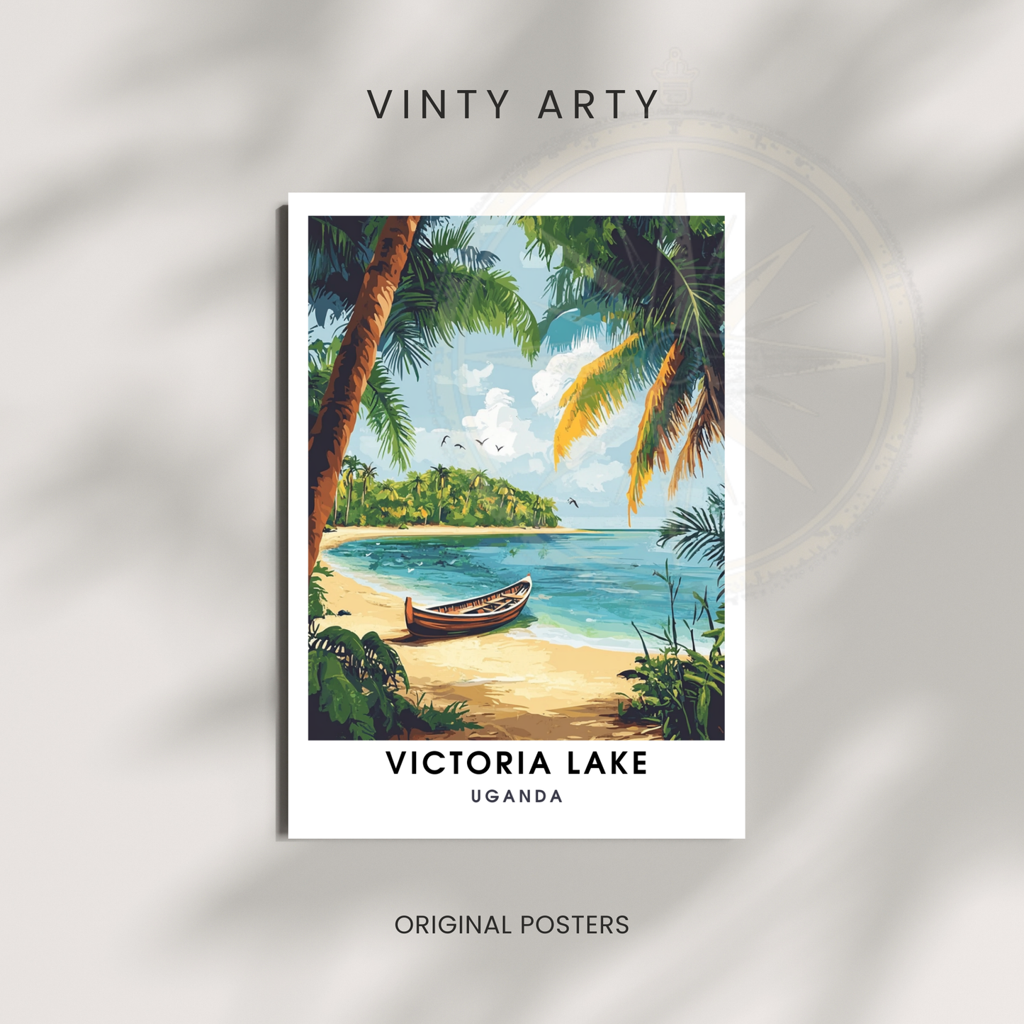 Affiche Lac Victoria | Impression de voyage  Ouganda | Affiche Lac