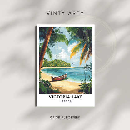 Affiche Lac Victoria | Impression de voyage  Ouganda | Affiche Lac