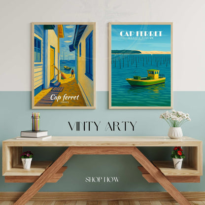 Affiche de voyage Cap Ferret 