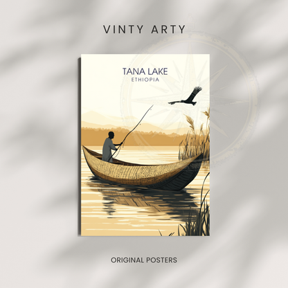 Affiche Lac Tana | Poster Éthiopie | Affiche Lac