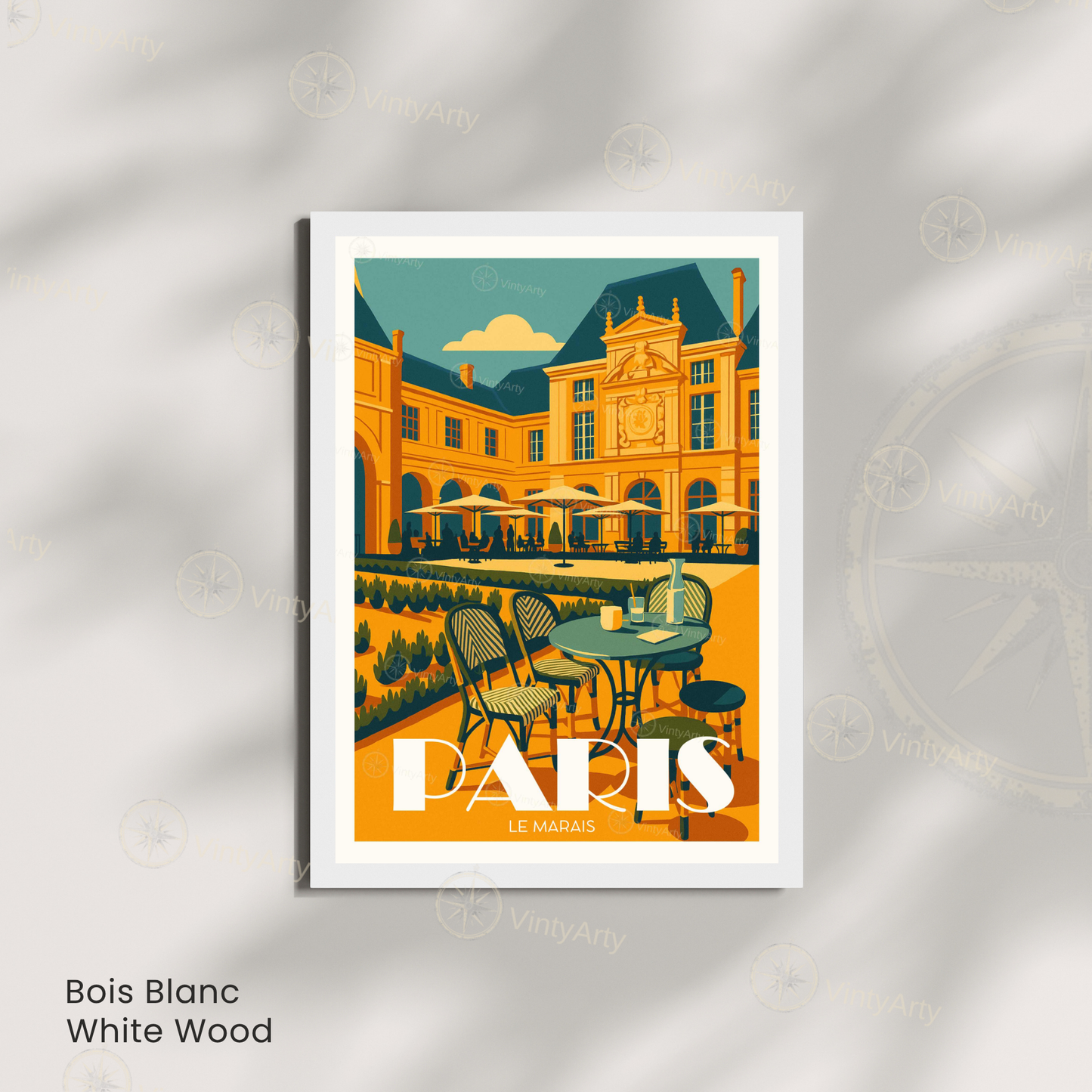Affiche Paris | Poster Le Marais | Affiche France