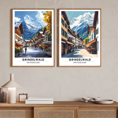 Affiche Grindelwald | Poster Suisse | Affiche Suisse