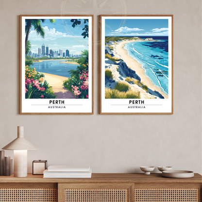 Affiche Perth | Poster Murale Australie | Affiche Australie