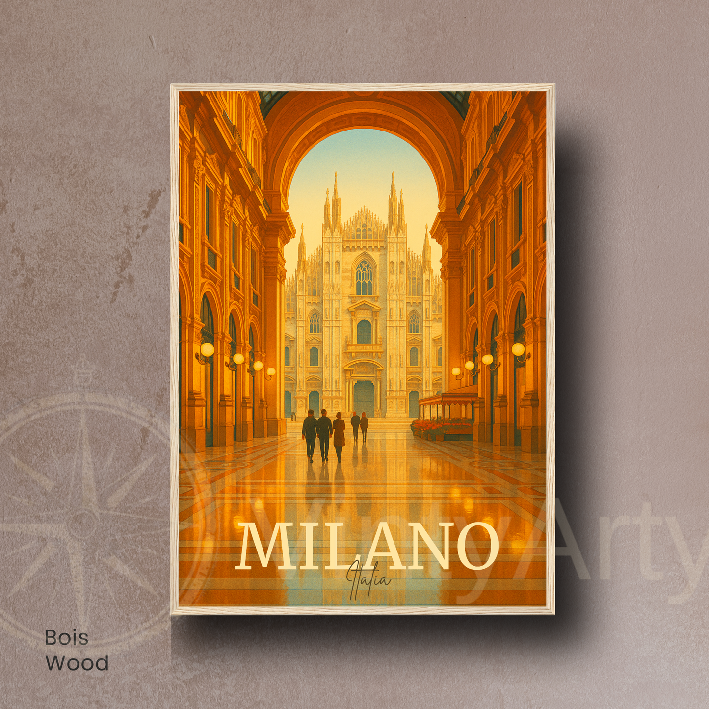 Affiche Milan | Impression de voyage Cathédrale de Milan | Affiche Milan