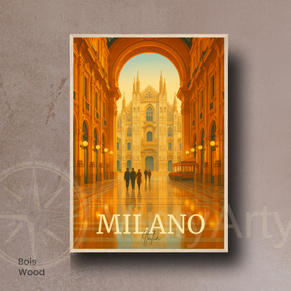 Affiche Milan | Impression de voyage Cathédrale de Milan | Affiche Milan