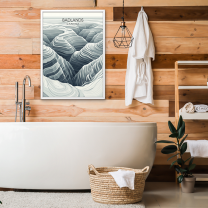 Affiche Badlands | Impression de voyage Canada | Affiche Canada